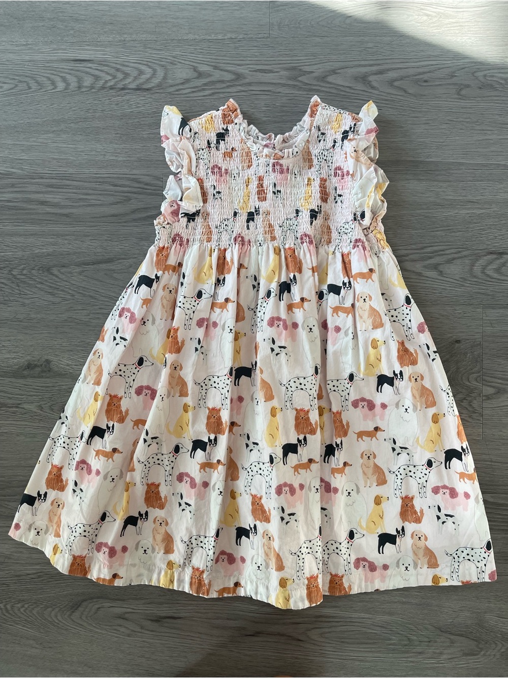 Girls Quince dog dress size 6